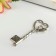 Metal decor "Key with a heart" 4.6x2 cm