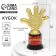The award figure “Well done!”, Five, Cup, plastic, gold, 6.5 x 10.5 x 4 cm.