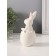 Souvenir Ceramics "White Rabbit with a bow in the shell" 5x7.5x13.5 cm