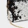 Women's bag with sequins, 16*11.5*6.5 cm, black color