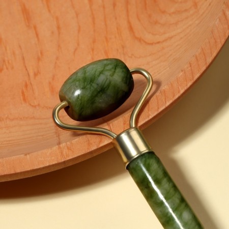 Massager-Roller Guasha 14*5.8 cm stone green vacuum package QF-2