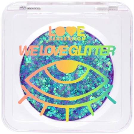 Face glitter Love Generation We Love Glitter, tone 05 violet-green, 1.8 g