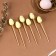 Skewers "Easter egg", yellow color, set 6 pcs.