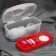 Container for storing little things, 7 departments, 27.8 × 12 × 13 cm, the color is transparent/red