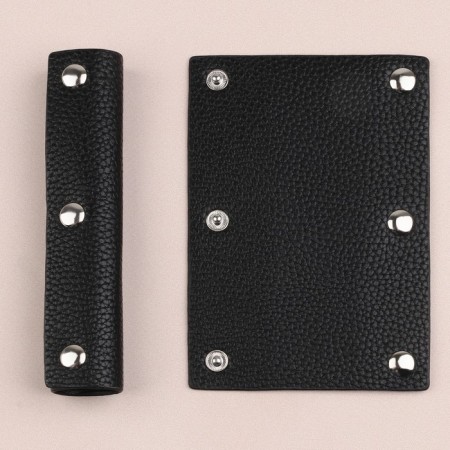 Linings on a handle for a bag, on buttons, 13 × 9 cm, 2 pcs, black color-2