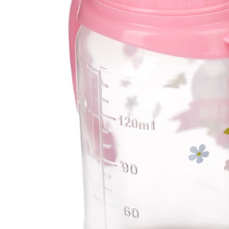A bottle for feeding with the handles "My first bottle", a classic throat, 150 ml., 0 months, pink color-3
