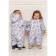 Combineson winter children, height 80 cm, beige color