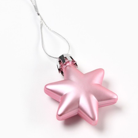 Christmas tree toy New Year's "stars", for the New Year, color pink mix-1