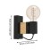 Sconces Bailrigg, 1x40W, E27, H135, steel, wood, black, brown