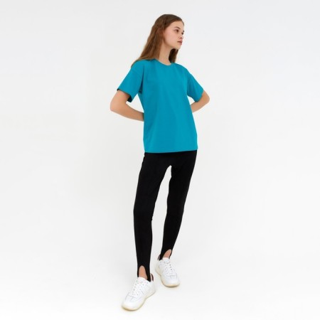 Women's T -shirt Minaku: Basic Line, Aquamarine color, size 44-3