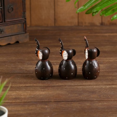 Set of souvenir "Elephants" (3 pcs) 14x4.5x12 cm-1