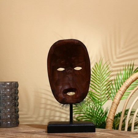 Mask "Orwell" on the stand, Albezia 37 cm-3