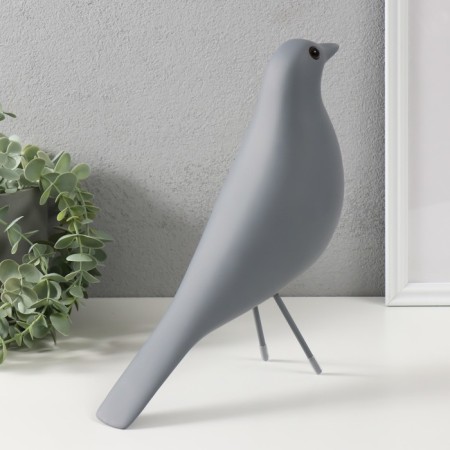 Souvenir Polystone "Bird" gray 28x23.5 cm-1