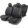 Alcantara Autorekhli Alcantara with a contrasting stitching, 5 mm foam, 3D cut, 15 objects, 5 head restraints, 2 pockets, 4 lightning, 4 end valves, Airbag Char