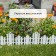 Decorative fence, 25 × 170 cm, 5 sections, plastic, white, "wonderful garden"