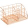 Meshu-Rose Gold Organizer stand, 5 departments, metal, pink gold