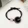 Hair elastic band "Cowley" square shine button, 5 cm