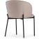 Stool on a metal frame Neil metal/velor, black/latte 58x54x80 cm