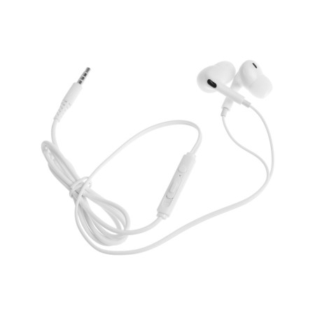 Nauschiki byz S871, wired, vacuum, microphone, 3.5 mm, 1.2 m, white-1