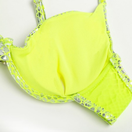 Swimsuit female separate minku color green, size 46-10