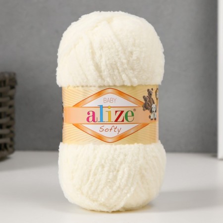 Yarn "Softy" 100% micropoliester 115m/50g (62 dairy)