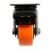 Furniture wheel CAPPIO, D = 62 mm, rotary, with a stop, PVC coating