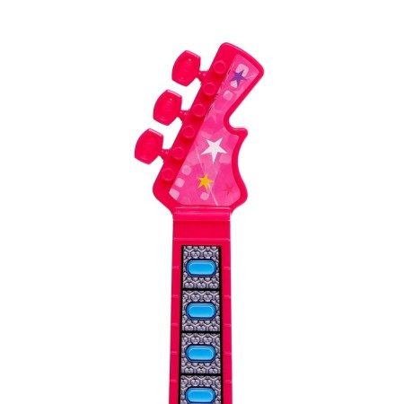 Musical guitar, sound, light, pink color-4