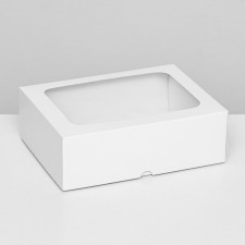 The box is folding, the lid is, with the window, white, 20 x 15 x 6.5 cm,