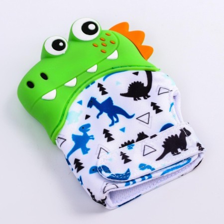 Mitten Mittle "Crocodile", on Velcro, Color Mix, Kroshka Me-8