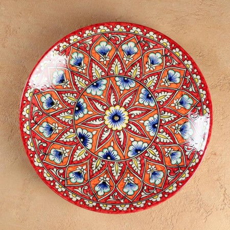 Largan Rishtan ceramics "Patterns", 32 cm, red-1