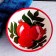 Rishtan ceramics "Granat", 18 cm, large, multi -colored