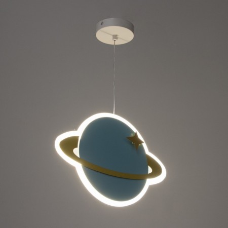 Suspended lamp "Planet" LED 24W Blue 30x5x60cm-3