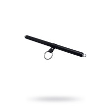 Small Pecado BDSM fixation, with a ring, leather and wood, black