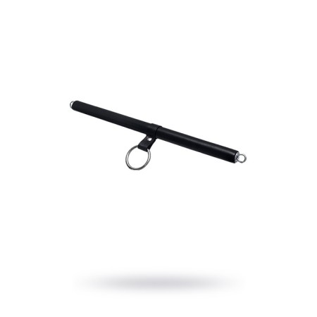 Small Pecado BDSM fixation, with a ring, leather and wood, black