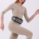 Lightning waist bag, 3 departments, gray color