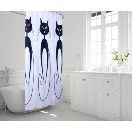 Curtain for the bathroom Cats, 180 x 200 cm