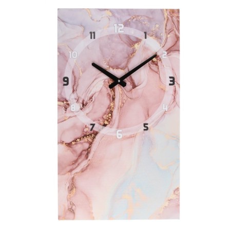 Carty clock is wall, series: interior, "pink marble", smooth move, 35 x 60 cm