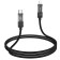 Hoco U116, Type -C cable - Lightning, 1.2 m, transparent, fast charging, nylon braid, black
