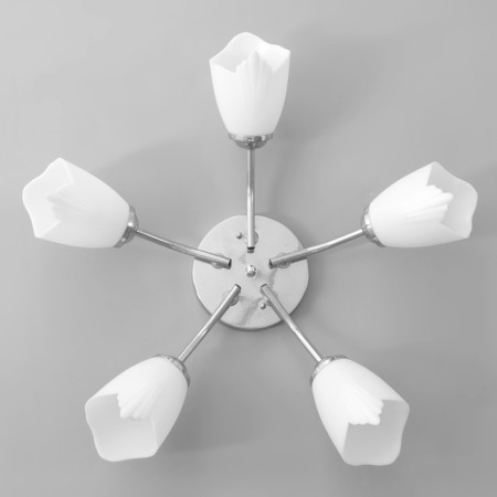 Six 5x15W E27 chandelier 52x52x15cm Bayerlux-3
