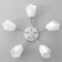 Six 5x15W E27 chandelier 52x52x15cm Bayerlux