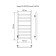 The electric heated towel "Sanprise" Quadro P8, 400x800 mm, left, chrome
