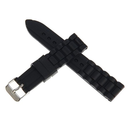 Solomon watch strap, 20 mm, silicone, L-19 cm, black