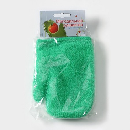 The sponge is stiff with the inner foam layer "Molodious mitten", color mix-4