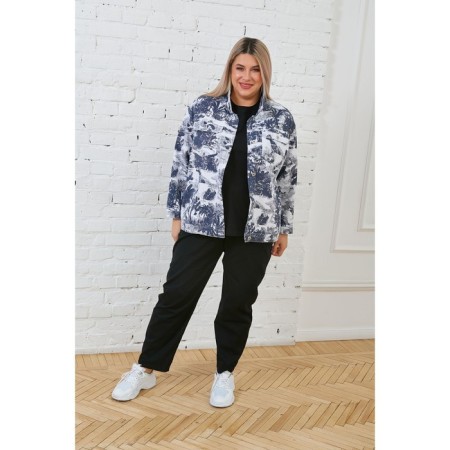 Women's jacket, size 60, blue-white color-2