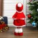 Interior doll "Valya girl in a red outfit, in a hat with a bomb" 38x12x17 cm