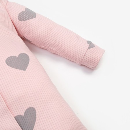 Combineson crumb I “hearts”, height 80-86 cm, pink color-3
