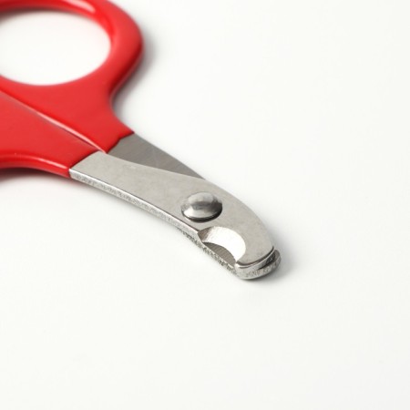 Kogerez scissors with an elongated fingertips, a hole of 7 mm, red-2