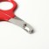 Kogerez scissors with an elongated fingertips, a hole of 7 mm, red