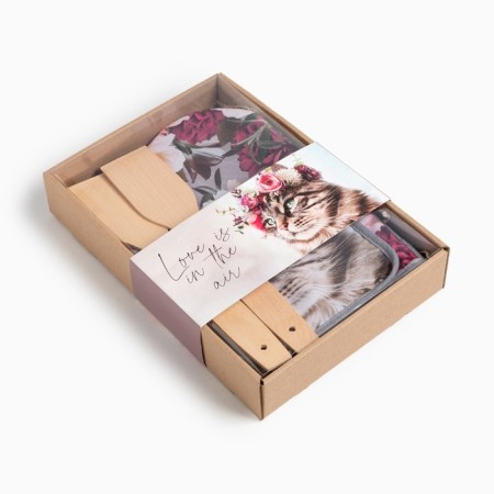 Set Gift shares Flower Cat: mittens 20x28 cm, seize 17x17 cm, 2 blades-7