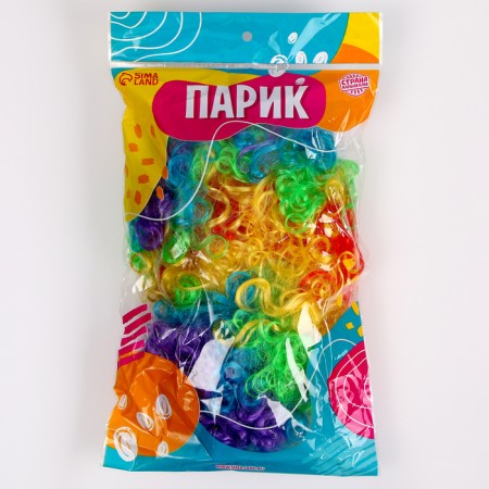 Карнавальный парик «Объём», цветные кудри, 120 г-2